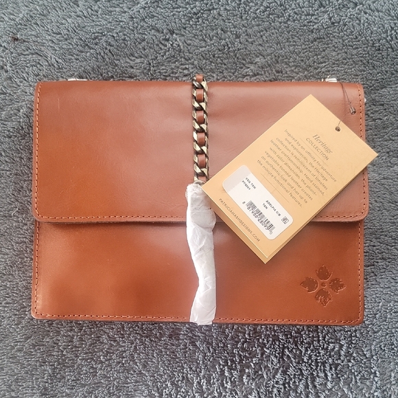 Patricia Nash Adelfia Chain Tassle Flap Shoulder Crossbody Bag.